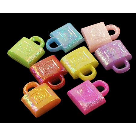 Plating Acrylic Charms PAB882Y-1