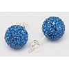 Sexy Valentines Day Gifts for Her 925 Sterling Silver Austrian Crystal Rhinestone Ball Stud Earrings Q286J131-1