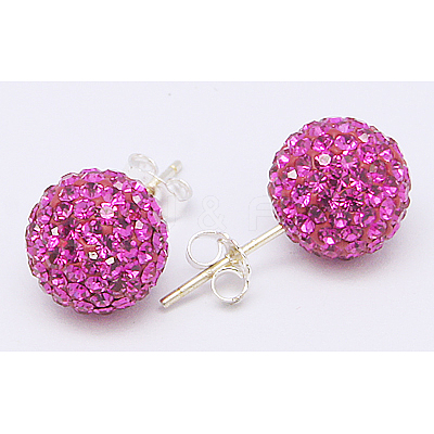 925 Sterling Silver Austrian Crystal Rhinestone Ear Stud Q286G211-1