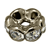Brass Rhinestone Spacer Beads RB-A014-L5mm-01B-1