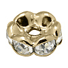 Brass Rhinestone Spacer Beads RB-A014-L5mm-01LG-NF-1