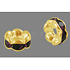 Brass Rhinestone Spacer Beads RB-A014-L6mm-11G-NF-1
