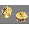 Brass Rhinestone Spacer Beads RB-A014-L6mm-27G-NF-1