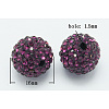 Grade A Rhinestone Pave Disco Ball Beads RB-Q105-1-1