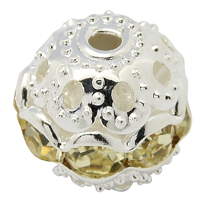 Brass Rhinestone Beads RB-A011-10mm-13S-1