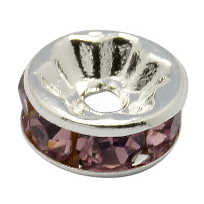 Brass Rhinestone Spacer Beads RB-A014-Z5mm-10S-NF-1