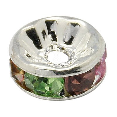 Brass Rhinestone Spacer Beads RB-A014-Z5mm-37S-NF-1