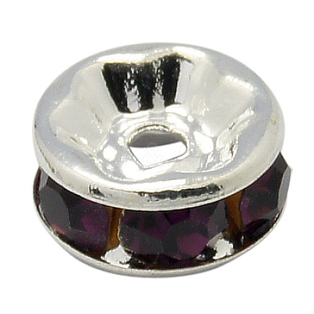 Brass Rhinestone Spacer Beads RB-A014-Z10mm-11S-1