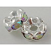 Brass Rhinestone Spacer Beads RSB029NF-02-1