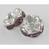 Brass Rhinestone Spacer Beads RSB030NF-16-1