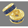 Brass Grade A Rhinestone Spacer Beads RSB035NF-14G-1