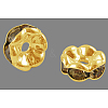 Grade A Brass Rhinestone Spacer Beads RSB160NF-05G-1