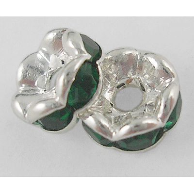 Brass Rhinestone Spacer Beads RSB028NF-12-1