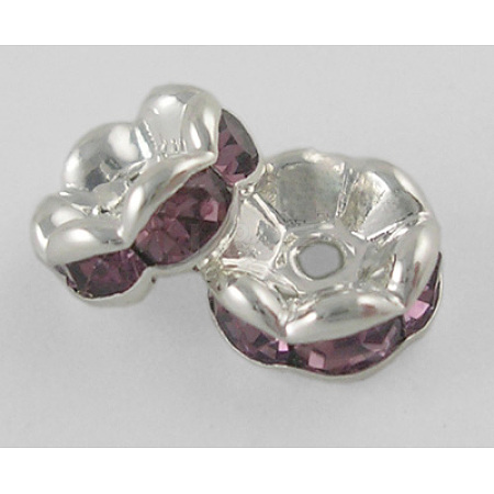 Brass Rhinestone Spacer Beads RSB030NF-16-1