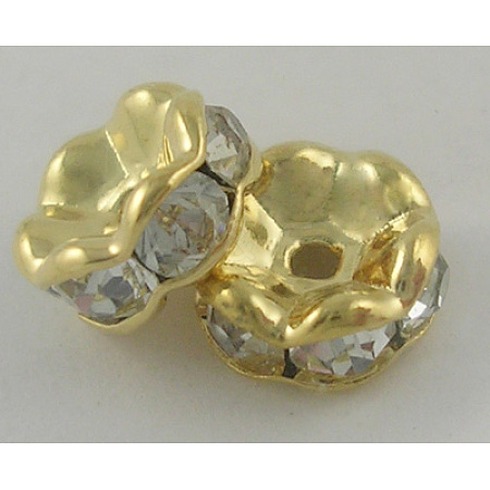 Middle East Rhinestone Spacer Beads RSB032NF-01G-1