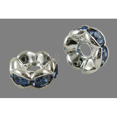 Grade A Brass Rhinestone Spacer Beads RSB160NF-14-1