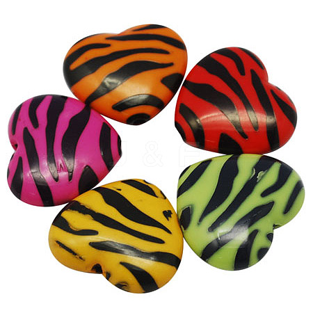 Opaque Acrylic Beads SACR-C015-35-1