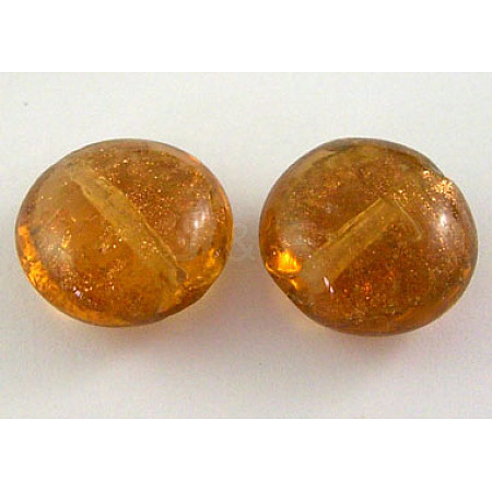 Handmade Gold Sand Lampwork Beads SLFG12mm15Y-1