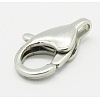 Tarnish Resistant 304 Stainless Steel Lobster Claw Clasps STAS-Q048-2-2