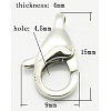 Tarnish Resistant 304 Stainless Steel Lobster Claw Clasps STAS-Q048-3-1