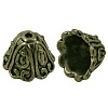 Tibetan Style Alloy Bead Caps TIBEB-EA9700YKG-AB-FF-1