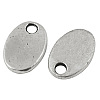 Tibetan Style Alloy Stamping Blank Tag Charms Pendants TIBEP-10X8-AS-FF-1-1