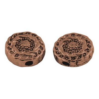 Tibetan Style Alloy Beads TIBEB-R022-R-LF-1