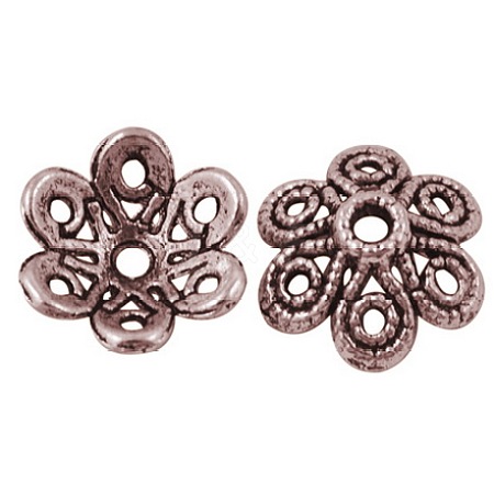 Tibetan Style Alloy Fancy Bead Caps TIBEB-LF10883YKG-R-LF-1