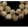Halloween Skull Synthetic Magnesite Beads TURQ-12X10-5-1