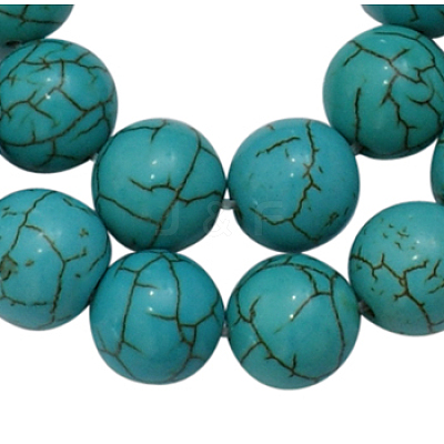 Synthetical Howlite Beads TURQ-GSR10mm129-1