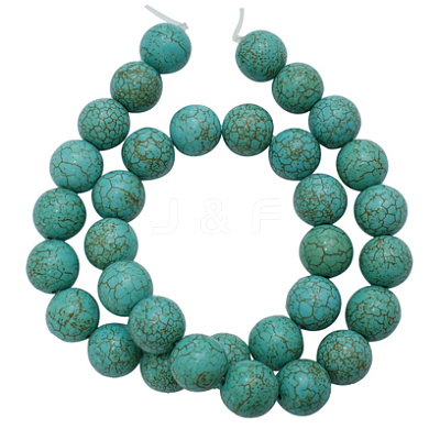 Synthetical Howlite Beads TURQ-GSR12mm129-1