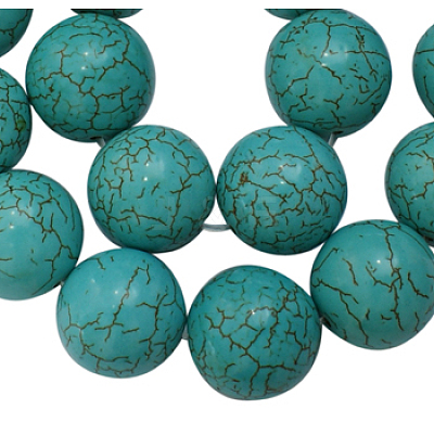 Synthetical Howlite Beads TURQ-GSR20mm129-1
