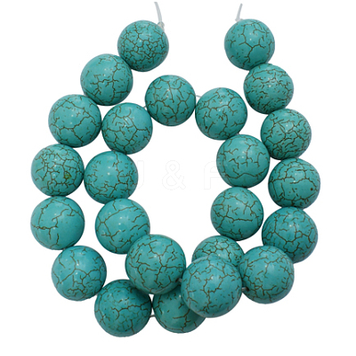 Synthetical Howlite Beads TURQ-GSR20mm129-1