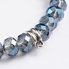 Electroplate Glass Beads Stretch Bracelets BJEW-JB02012-03-2