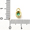 Brass Micro Pave Cubic Zirconia Connector Charms KK-G519-11G-3