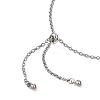 304 Stainless Steel Cable Chain Rolo Chain Bracelet Making AJEW-JB01459-02-3