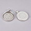 Alloy Pendant Cabochon Settings PALLOY-A13349-AS-NR-2