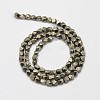 Natural Pyrite Beads Strands G-F197-02-4x4mm-2