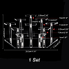 10-Slot Transparent Acrylic Minifigures Display Risers ODIS-WH0043-29B-2