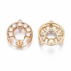 Brass Micro Pave Clear Cubic Zirconia Peg Bails Pendants KK-N232-226-2