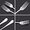 Globleland Word Pattern 304 Stainless Steel Fork AJEW-GL0001-17P-4