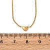 304 Stainless Steel Heart Link Chain Necklaces for Women NJEW-K296-02G-3