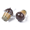Imitation Bubble Tea/Boba Milk Tea Resin Pendants RESI-S401-01B-3