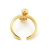 Brass Letter Open Cuff Rings for Women RJEW-G313-01I-G-3
