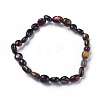 Natural Tiger Eye Bead Stretch Bracelets BJEW-K213-04-2