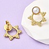 201 Stainless Steel ABS Plastic Pearl Stud Earrings EJEW-Z151-13G-07-2