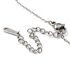 201 Stainless Steel Playing Card Pendant Necklace with Cable Chains NJEW-Q317-25P-3