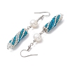 Natural Pearl Dangle Earrings EJEW-MZ00307-4