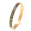 Ion Plating(IP) 304 Stainless Steel Enamel Hinged Bangles BJEW-D408-19G-1