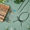 8Pcs 8 Style Faux Suede & Nylon Cord Lariat Necklaces Set NJEW-FI0001-32-5